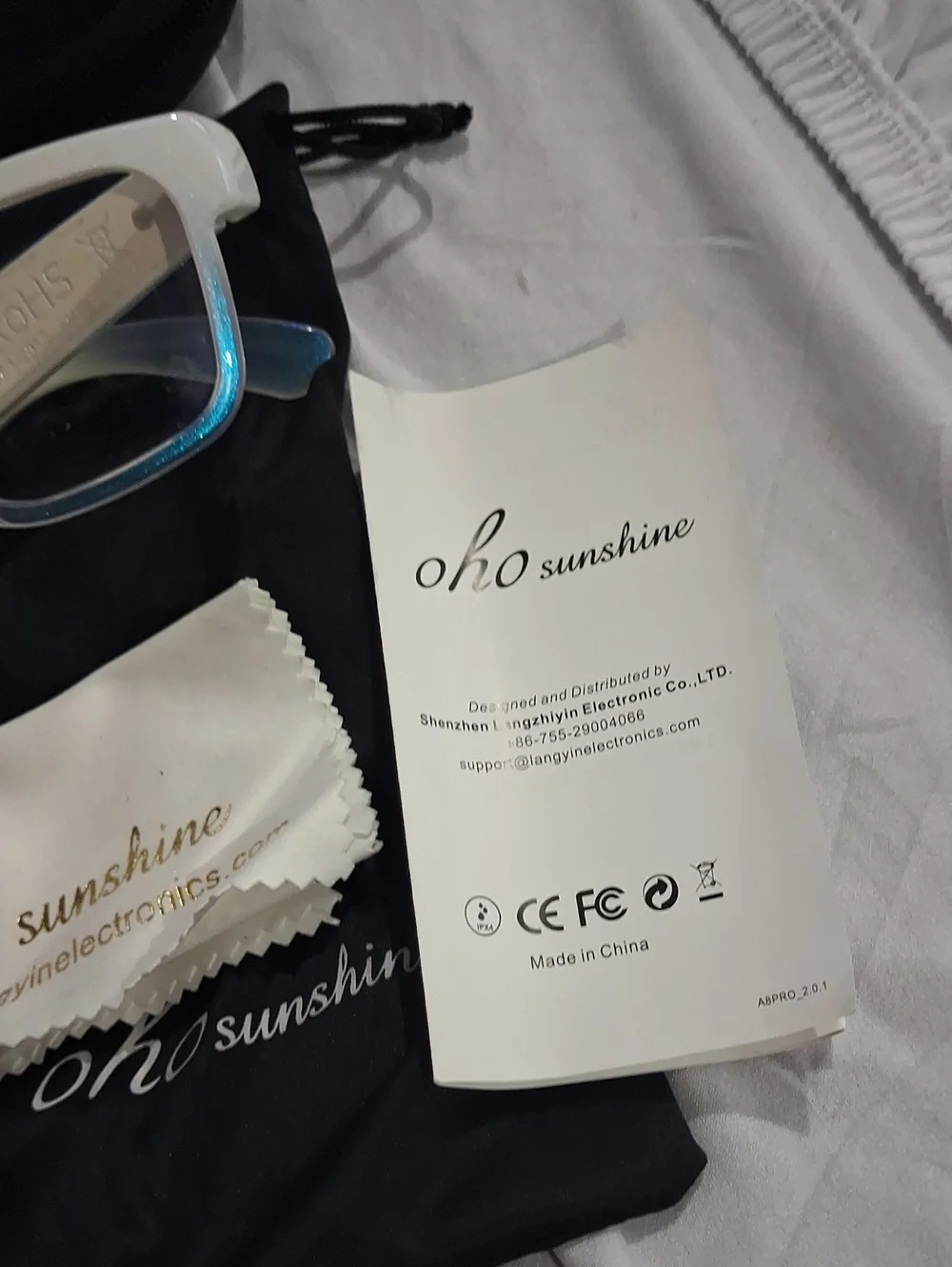 OhO sunshine - Smart Glasses with Blue Light Blocking Lens, Open-Ear Bluetooth
